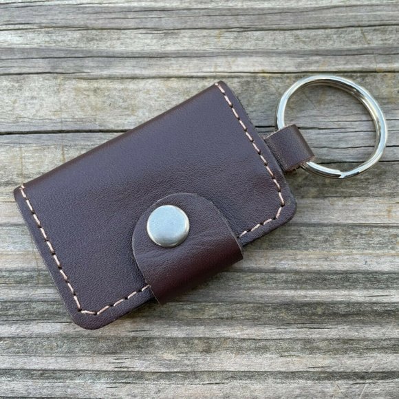 Accessories - Keys Holder Handmade Genuine Leather Key Chain Brown Key rings SIM card Holder